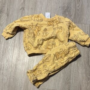 Disney Yellow Lion King Kids Matching Set